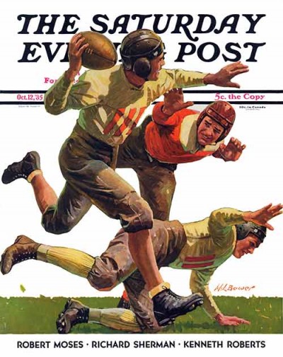 "Quarterback Pass" by Maurice Bower From October 12, 1935