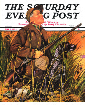 A hunter and his dog.