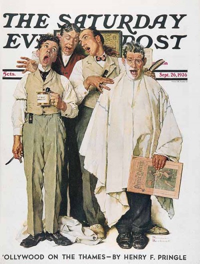 "The Barbershop Quartet" by Norman Rockwell Sept 26, 1936