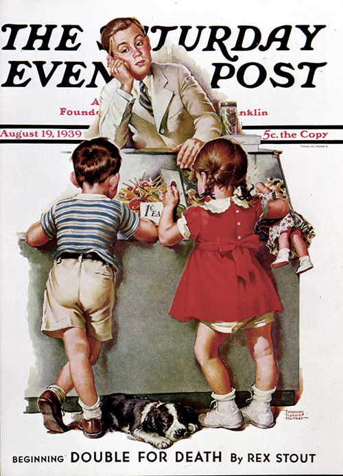 Boy and Girl at Candy Counter by Frances Tipton Hunter August 19, 1939