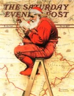 Santa plots his route on map of the World