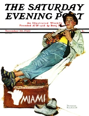 College student waits for ride to Miami