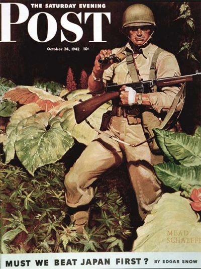 Jungle Commando by Mead Schaeffer From October 14, 1942 Jungle Commando by Mead Schaeffer From October 14, 1942