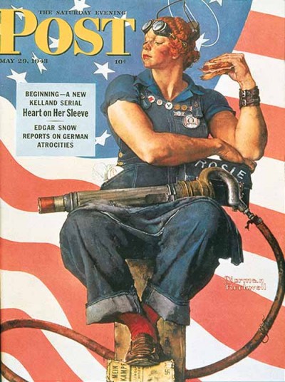 "Rosie the Riveter" by Norman Rockwell May 29, 1943