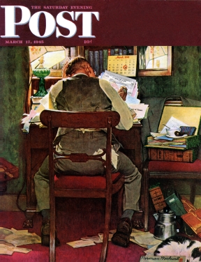 Man sitting down to do his taxes