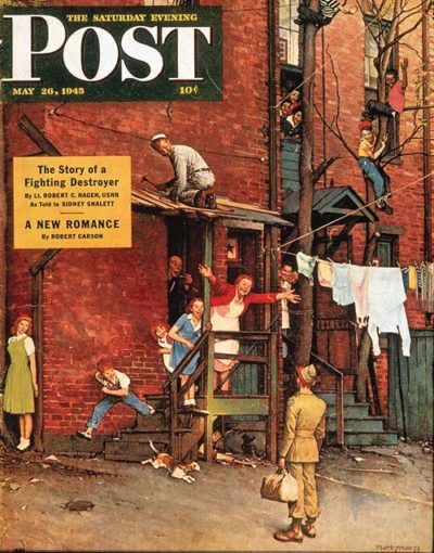 The Homecoming G.I. by Norman Rockwell May 25, 1945