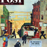 "San Francisco Cable Car," September 29, 1945 Post cover by Mead Schaeffer