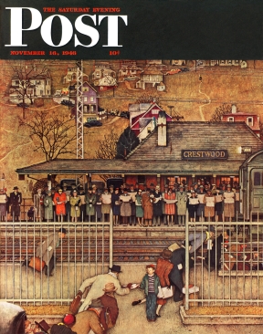 Commuters rush to train at Crestwood train station