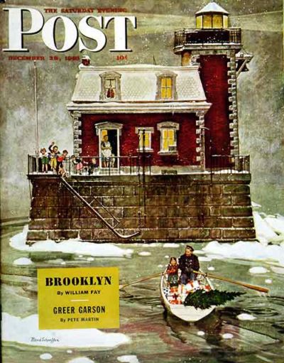 9461228_rd Christmas at the Lighthouse by Mead Schaeffer From December 28, 1946