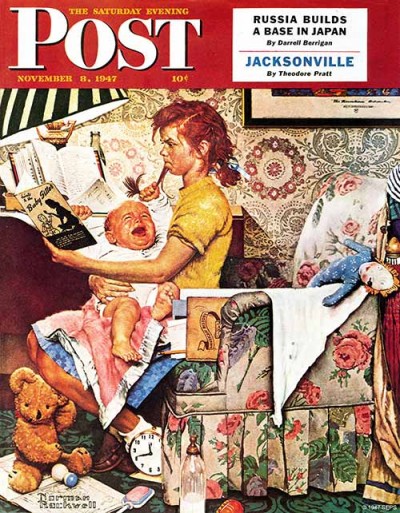 "The Babysitter" by Norman Rockwell November 8, 1947
