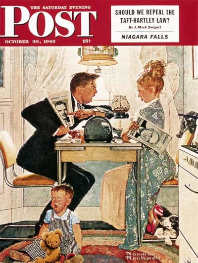 "The Great Debate" by Norman Rockwell Oct 30, 1948