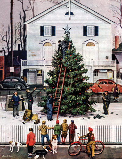 Tree in Town Square, December 4, 1948, Stevan Dohanos