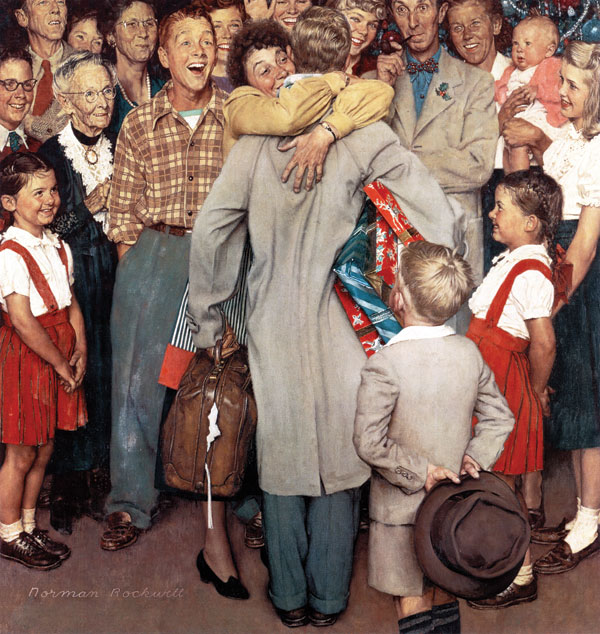 Christmas Homecoming, December 25, 1948, Norman Rockwell