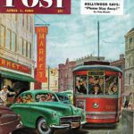 "Parallel Parking," April 1, 1950 Post cover by Thornton Utz