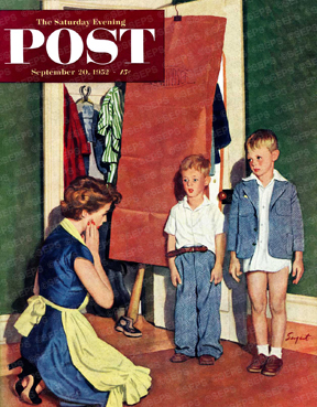 Hand-me-down suit too big for little brother