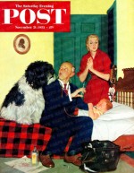 Dog watches as doctor gives boy a shot