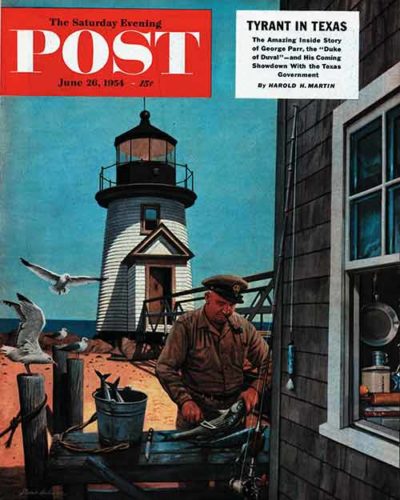 “Lighthouse Keeper” by Stevan Dohanos From June 26, 1954