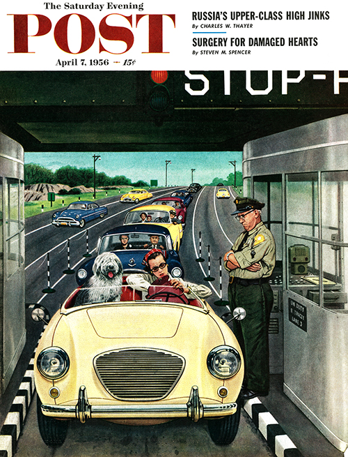 Stop and Pay Toll by Dohanos From 4/7/56 