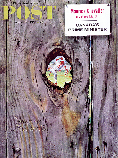 Knothole Baseball by Norman Rockwell