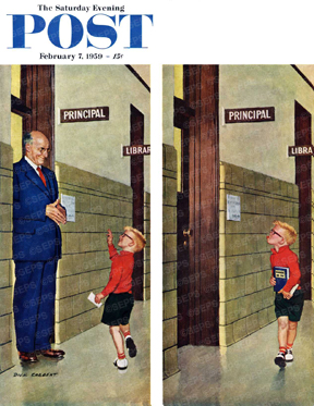 Boy sticks tongue out when principal gone (2 part)