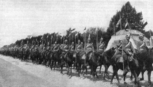 A regiment of Uhians on the march