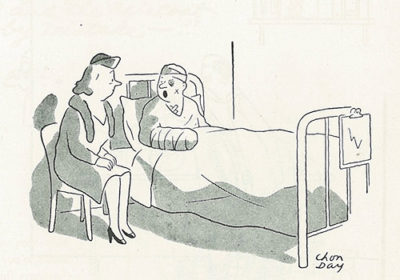 “Then, without warning, my motor died—and he heard what I was calling him.” from 1947