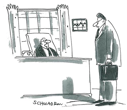 Afraid-to-fire “Sorry, Mr. Heinsohn. I make it a practice never to hire anyone I’d be afraid to fire.” from April 1986