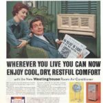 Westinghouse air conditioner ad in The Saturday Evening Post, 1954.