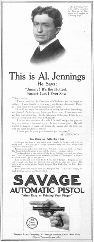 Ad featuring Al Jennings from the March 24, 1914 issue of the Post
