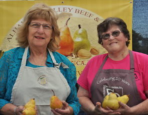 women holding pears from Alhambra Valley Beef and Pears