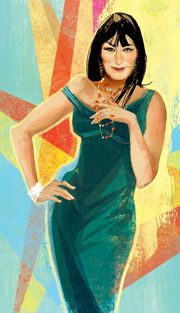 Anjelica Huston Illustration