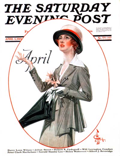 April-Showers April Showers by J.C. Leyendecker from April 5, 1919