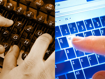 Typewriter vs. iPad