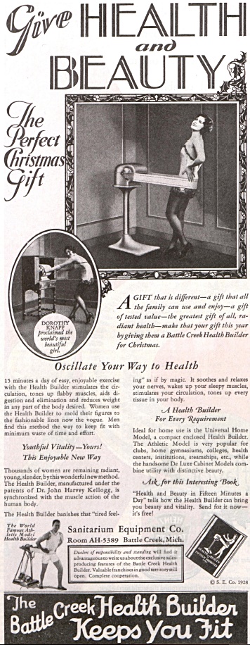 Advertisement for an oscillator, a device that shake a user's waist in a bid to sculpt stomachs?