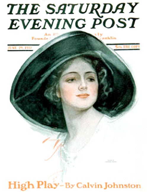 Black-Hat2 Big Black Hat by Harrison Fisher from June 29, 1912