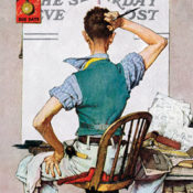 Head-scratcher: Was Rockwell stuck for ideas, or was there something more at play in this October 8, 1938, cover for the Post?