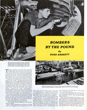 Read the entire article "Bombers by the Pound" by Hurd Barrett from the pages of the February 24, 1940 issue of the Post.