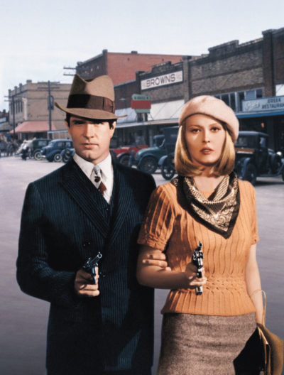 Warren Beatty and Faye Dunaway star as Bonnie and Clyde (1967) Photo: Warner Bros./Seven Arts/Photofest.