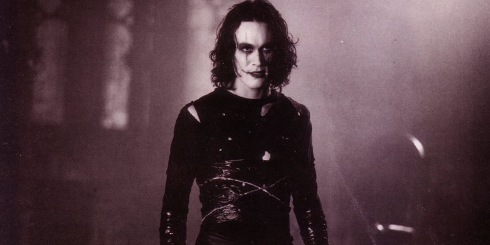 Actor Brandon Lee as The Crow and the eponymous film.