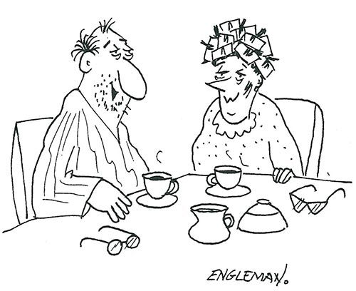 "Breakfast is more enjoyable since we agreed not to wear glasses at the table." from Mar/Apr 1999 