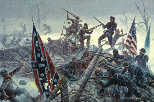 Civil War battle scene