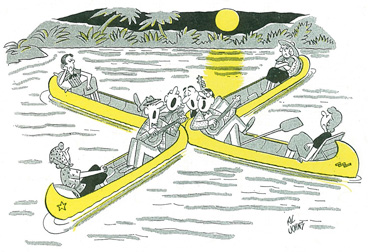 Canoe Ride Cartoon