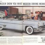 Lincoln car ad in The Saturday Evening Post, 1954.