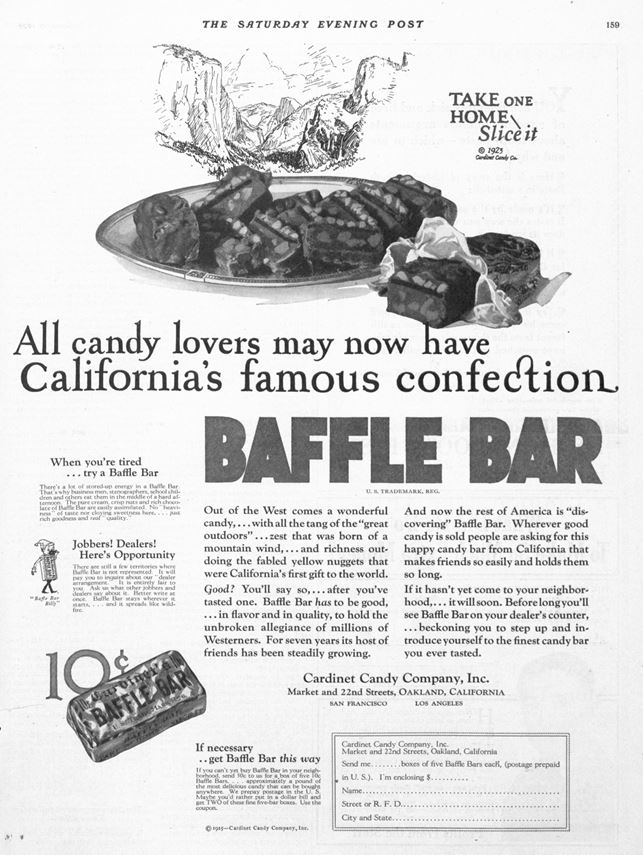 Baffle Bar candy ad