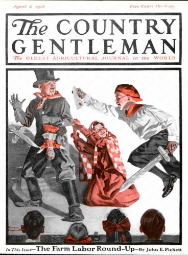 Cousin-Reginald-is-the-Hero-Norman-Rockwelll Cousin Reginald is the Hero by Norman Rockwell from April 6, 1918