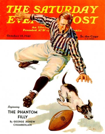 Dog on the Field by Lonie Bee from October 18, 1941 Dog on the Field by Lonie Bee from October 18, 1941