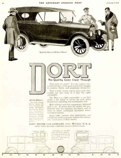 Dort Car Ad Jauary 5, 1918