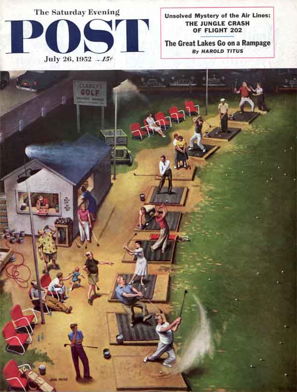 <em>Golf Driving Range</em> <br /> John Falter <br /> July 26, 1952. © SEPS