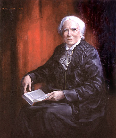 1905 portrait of Elizabeth Blackwell, the first woman to earn a medical degree in the United States.