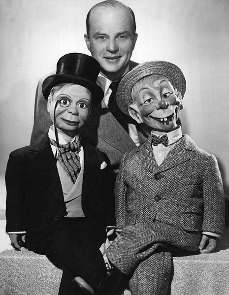Edgar Bergen with Charlie McCarthy and Mortimer Snerd, 1949